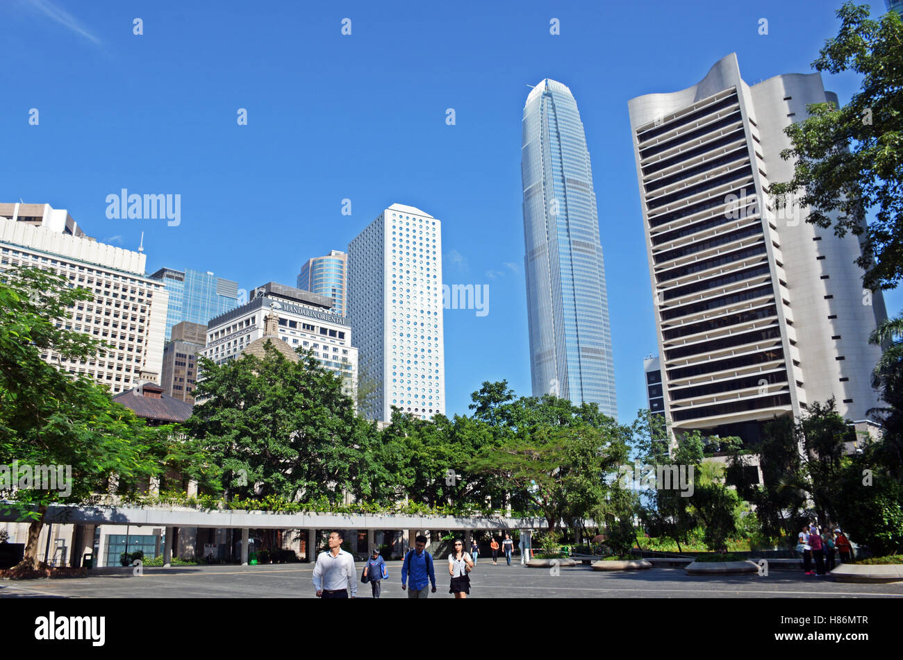 Finanz- und Geschäftsviertel Central Hong Kong Insel Stockfoto