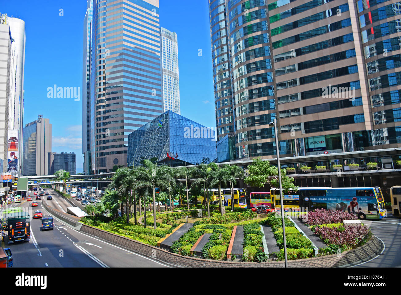 Finanz- und Geschäftsviertel Central Hong Kong Insel Stockfoto