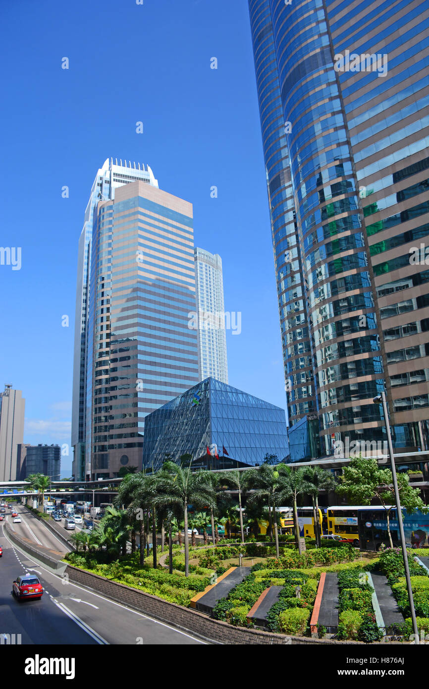 Finanz- und Geschäftsviertel Central Hong Kong Insel Stockfoto