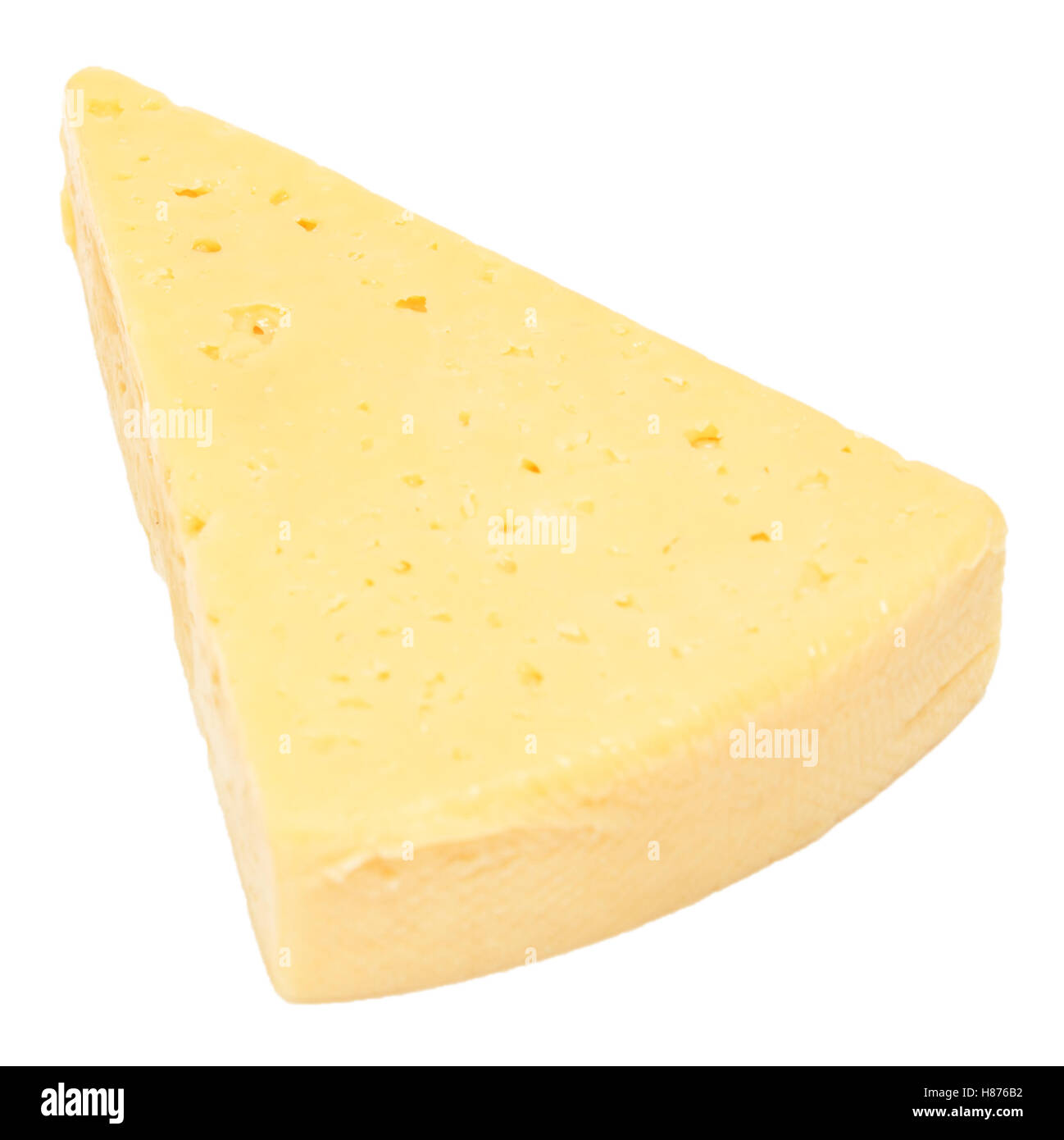 Käse, isoliert auf weißem Hintergrund Stockfoto