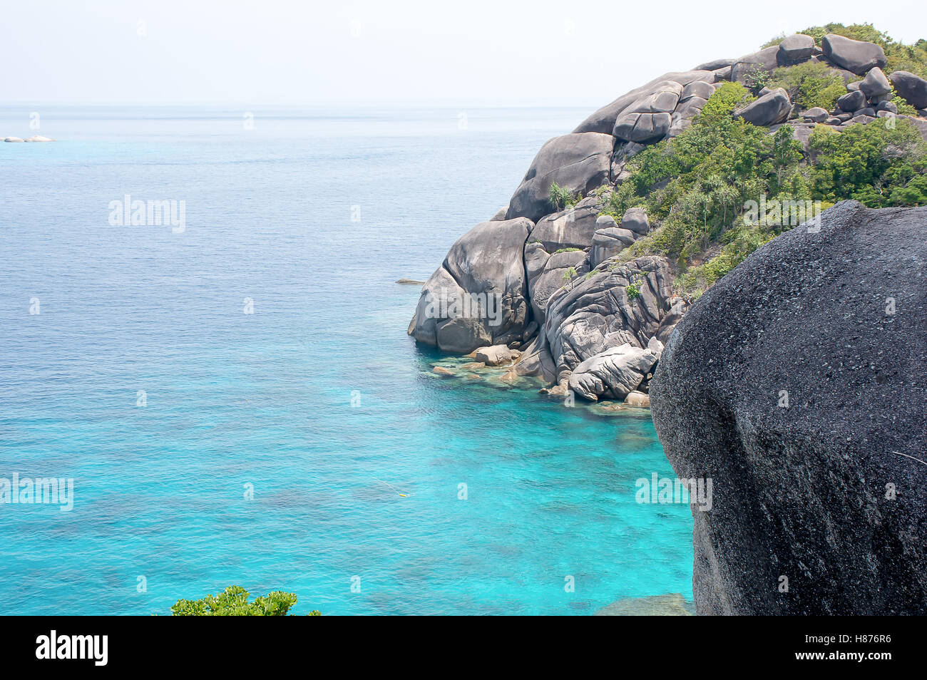 Wunderschönen tropischen Meerblick in Thailand Similan Insel Stockfoto