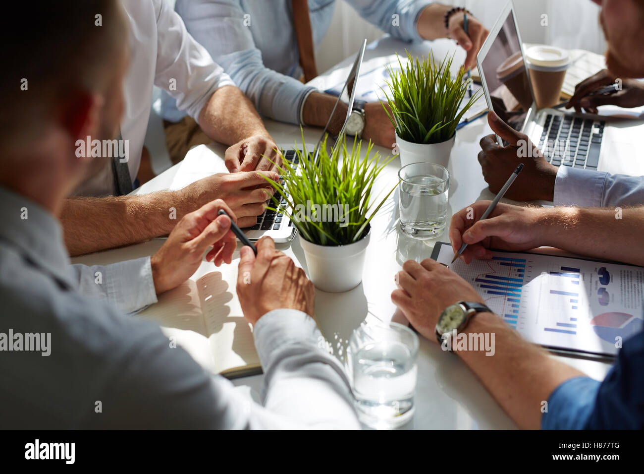 Arbeiten-briefing Stockfoto