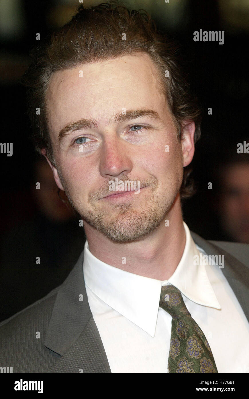 EDWARD NORTON BERLIN FILM FESTIVAL POTSDAMER PLATZ BERLIN Deutschland 12. Februar 2003 Stockfoto