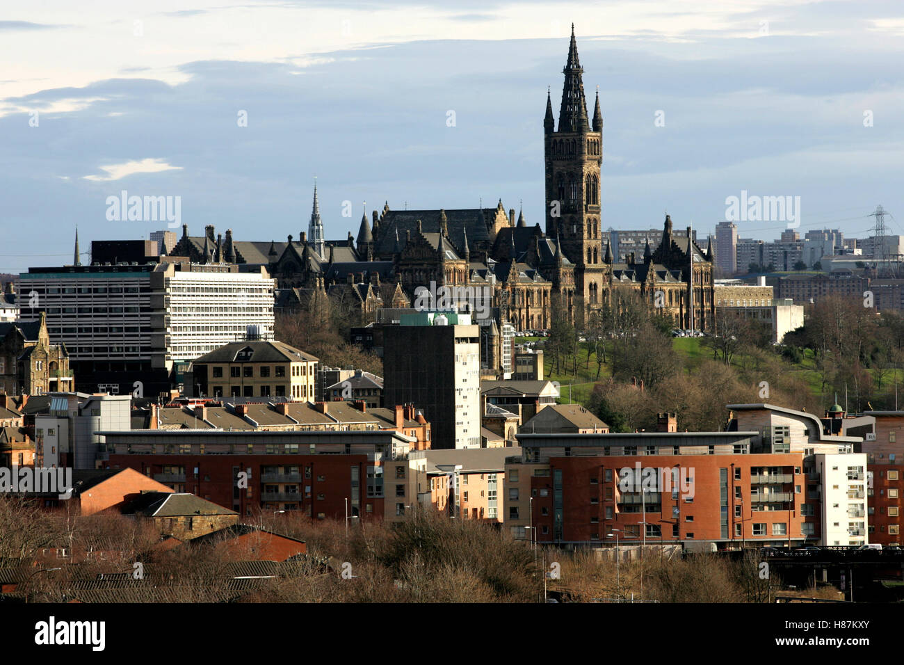 Glasgow-Sky-line Stockfoto