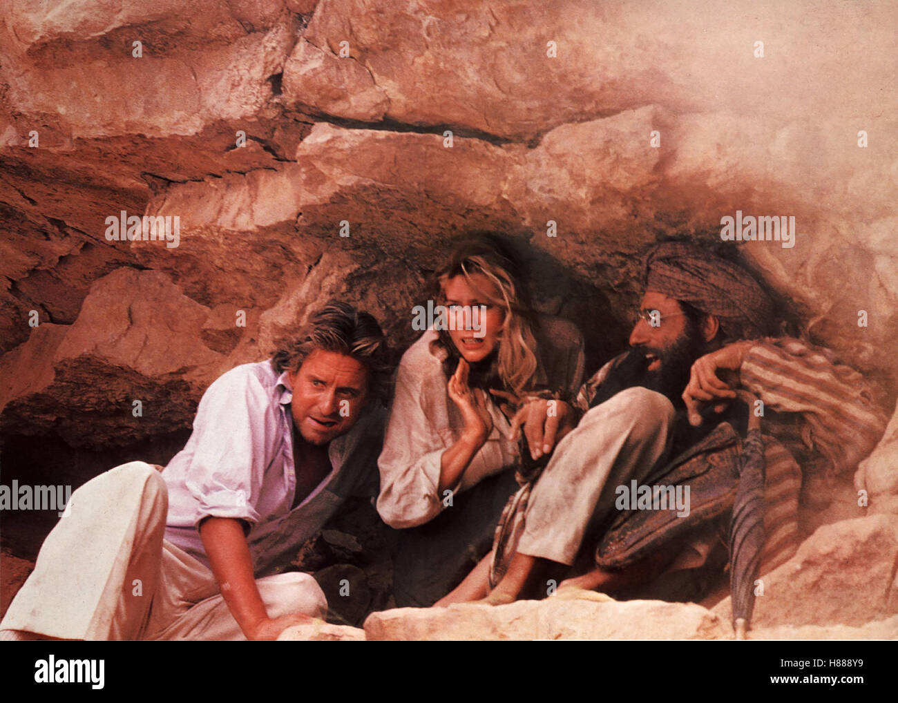 Auf der Jagd Nach Dem Juwel Vom Nil, (THE JEWEL OF THE NILE) USA 1985, Regie: Lewis Teague, MICHAEL DOUGLAS, KATHLEEN TURNER, SPIROS FOCAS Stockfoto