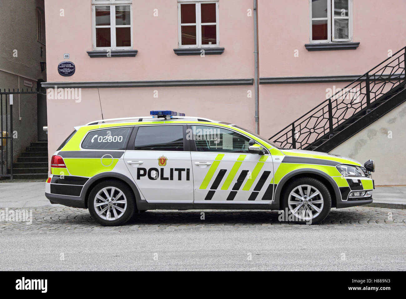 Norwegische Polizei VW Passat Kombi Stockfoto