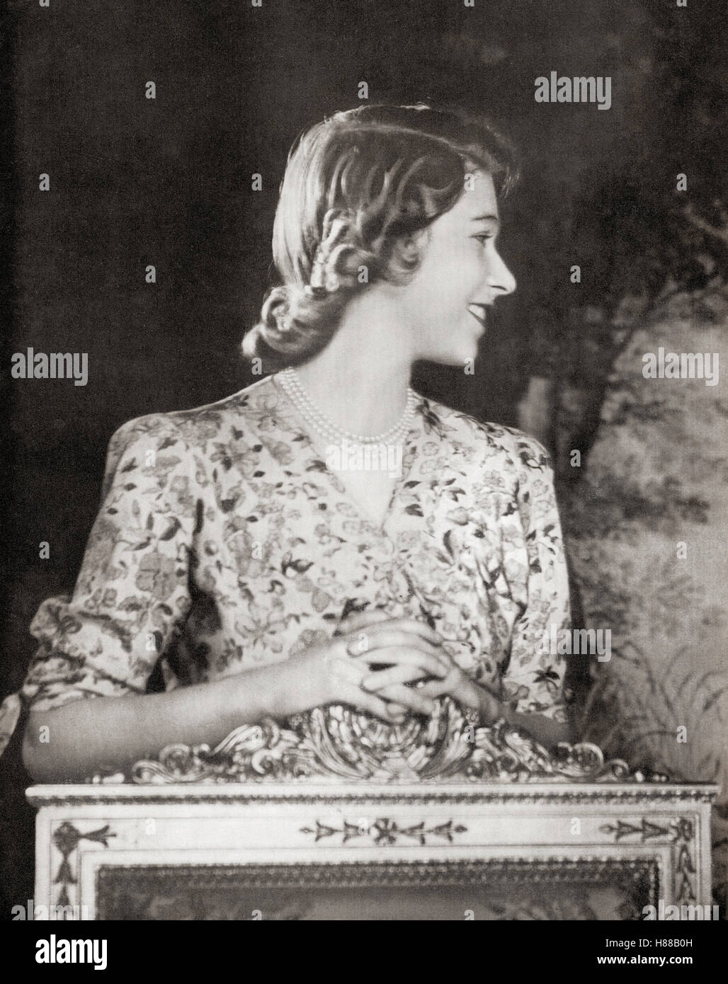 Prinzessin Elisabeth, zukünftige Elisabeth II., 1926 - 2022. Königin des Vereinigten Königreichs, Kanada, Australien und Neuseeland. Hier zu ihrem 18.. Geburtstag im Jahr 1944. Von einem Foto. Stockfoto