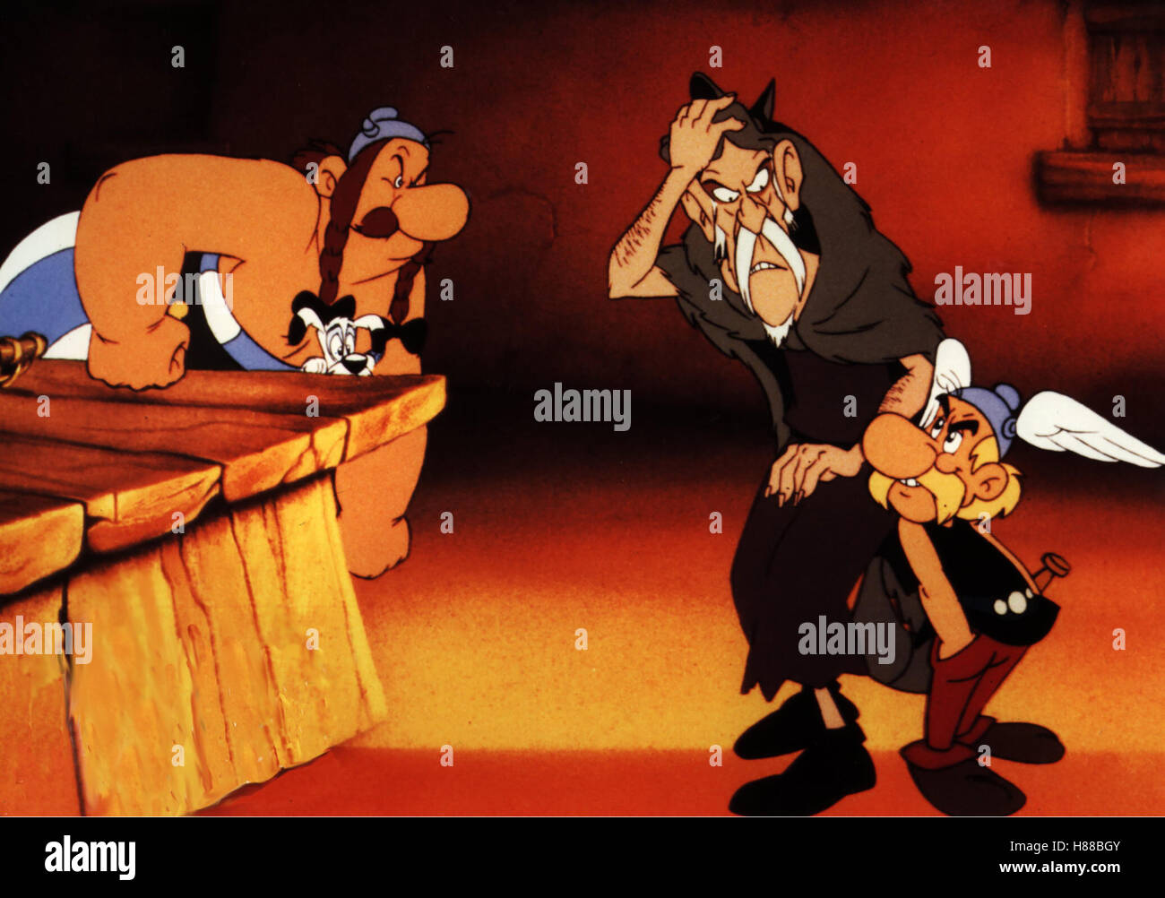 Asterix - Operation Hinkelstein (ASTERIX ET LE COUP DE MENHIR) F 1988, Regie: Philippe Grimond, OBELIX, IDEFIX + ASTERIX Stockfoto