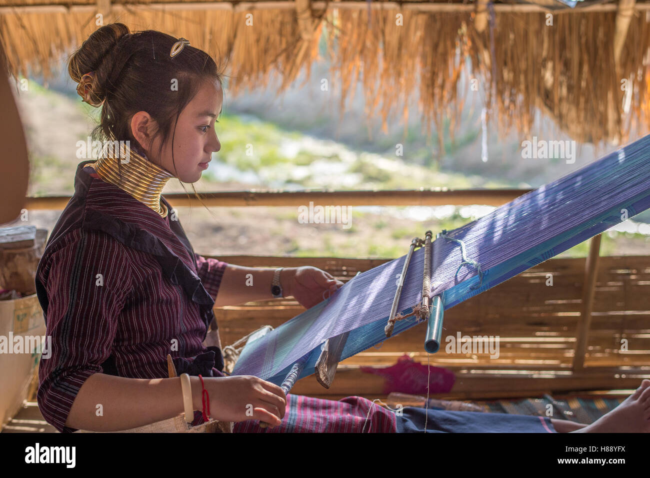Karen Langhals Menschen in Nord-Thailand Stockfoto