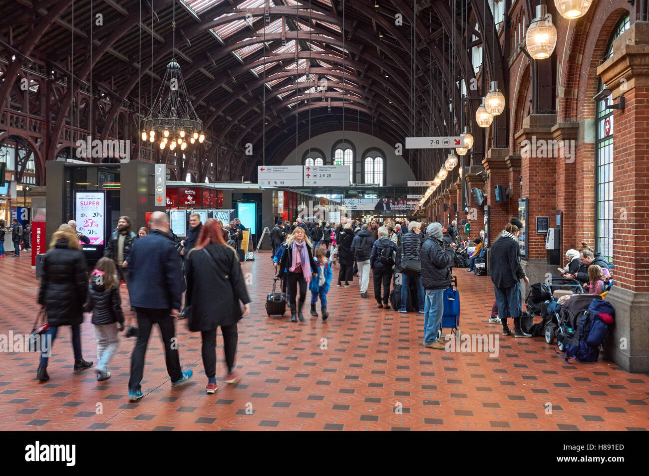 Kopenhagen zentrale-Station Stockfoto