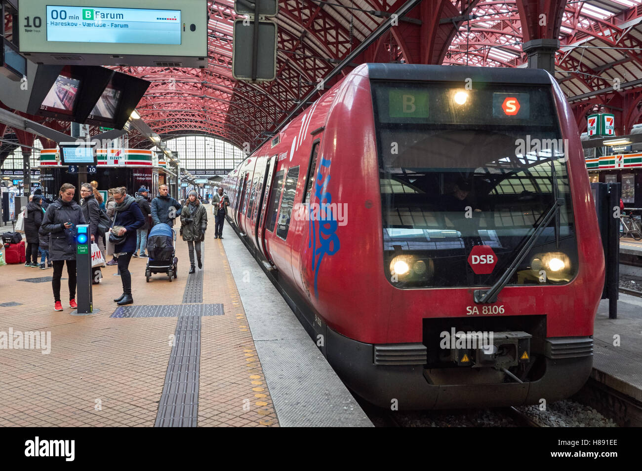 Kopenhagen zentrale-Station Stockfoto