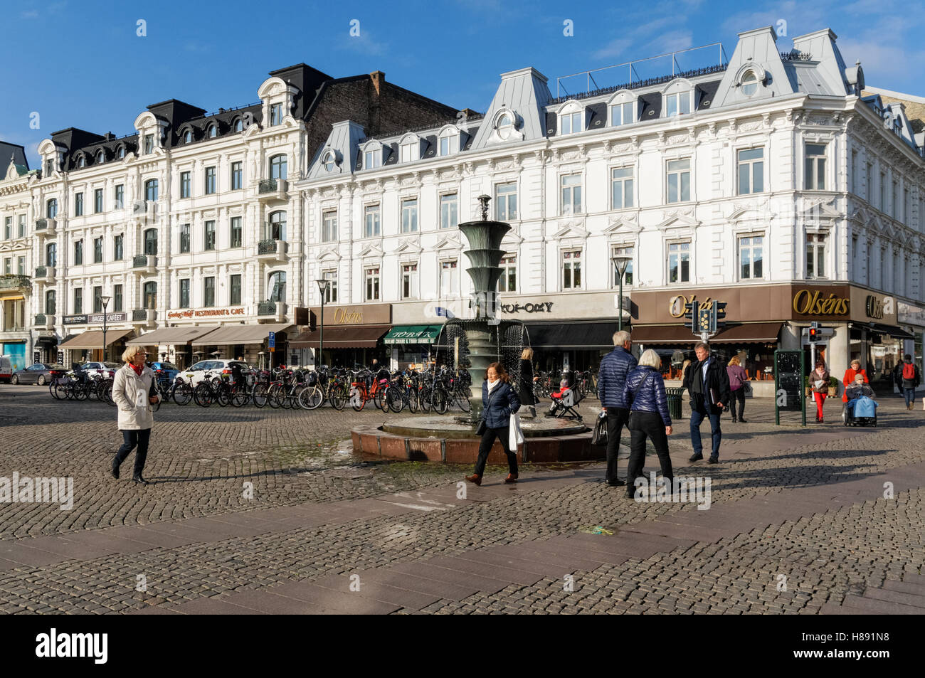 Gustav Adolf Square (Gustav Adolfs Torg) in Malmö, Schweden Stockfoto