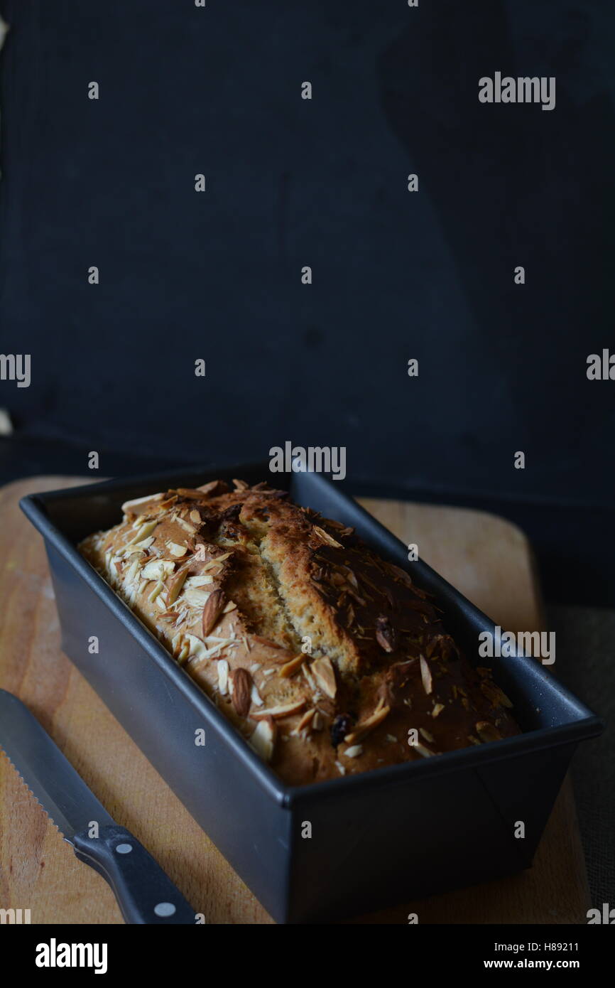 Banane und Walnuss-Brot Stockfoto