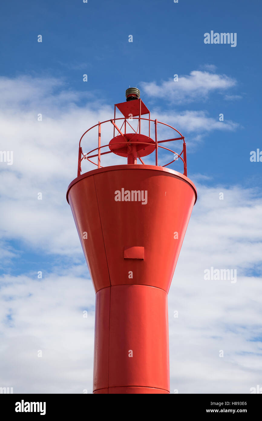 Leuchtturm von Los Cristianos Hafen Stockfoto