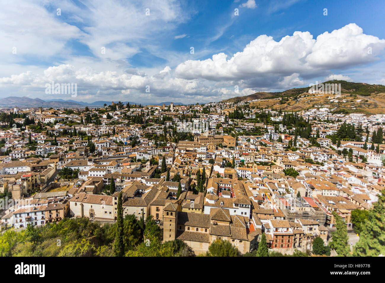 Ansicht von Granada, Spanien Stockfoto