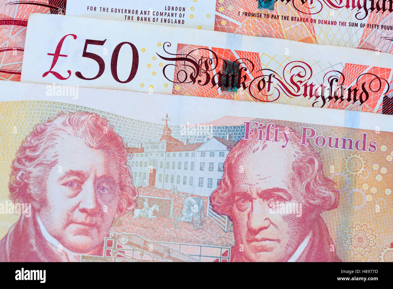 Englische Pfund-Banknoten Stockfoto