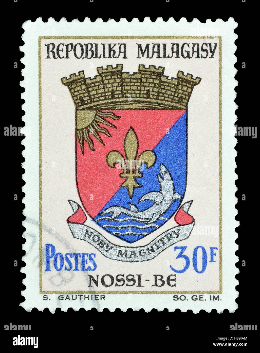 Madagaskar-Stempel 1966 Stockfoto