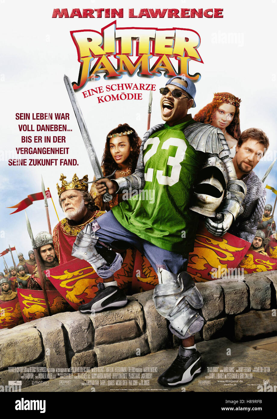 Ritter Jamal - Eine Schwarze Komödie (BLACK KNIGHT) USA 2001, Regie: Gil Junger, MARTIN LAWRENCE, Stichwort: Plakat Stockfoto