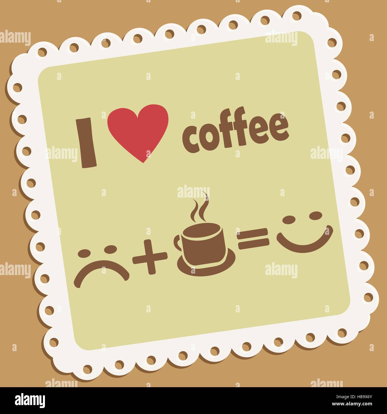 Ich liebe Kaffee. Retro-Vektor icon Stock Vektor