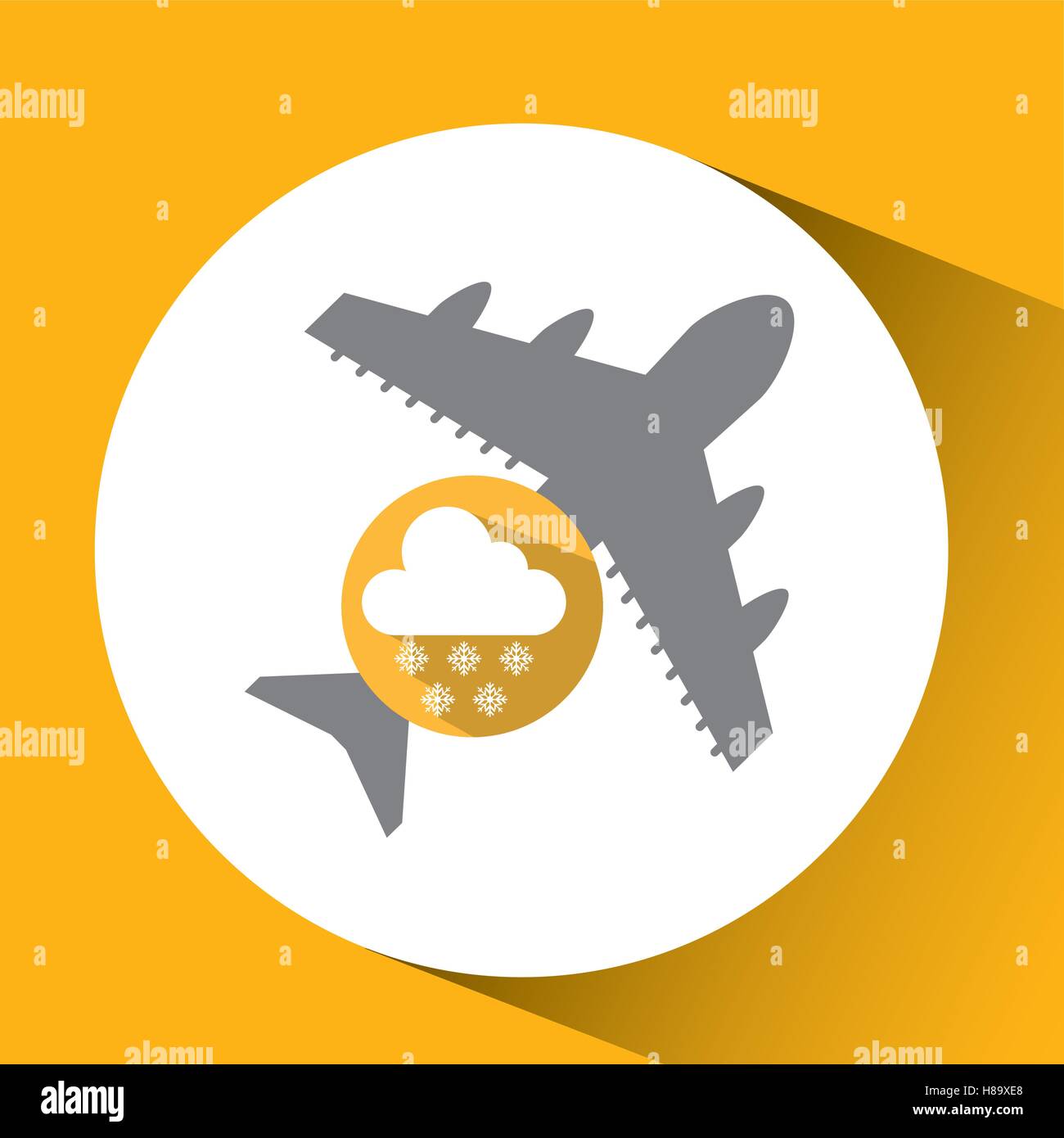 Flugzeug reisen. Wettervorhersage Wolke Sonne Symbol Vektor Illustration Eps 10 Stock Vektor