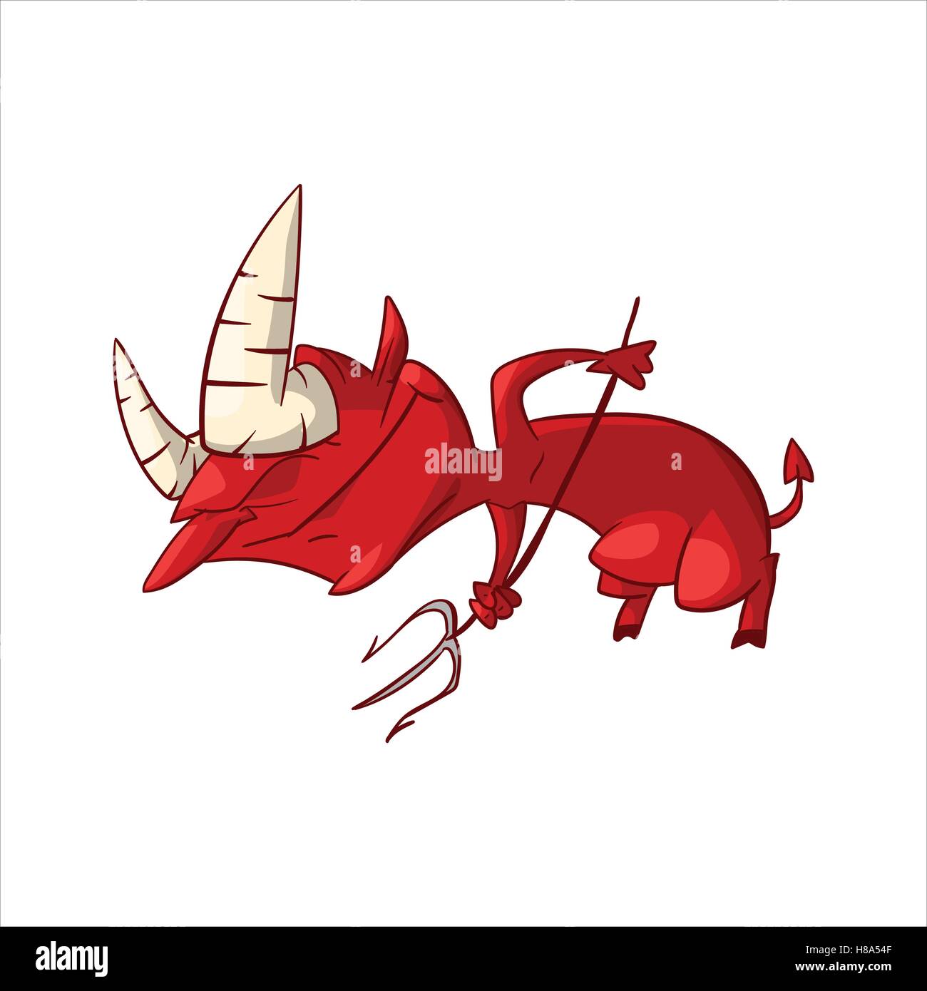 Bunte Vektor-Illustration von Cartoon rote Dämon, Imp oder Teufel Stock Vektor