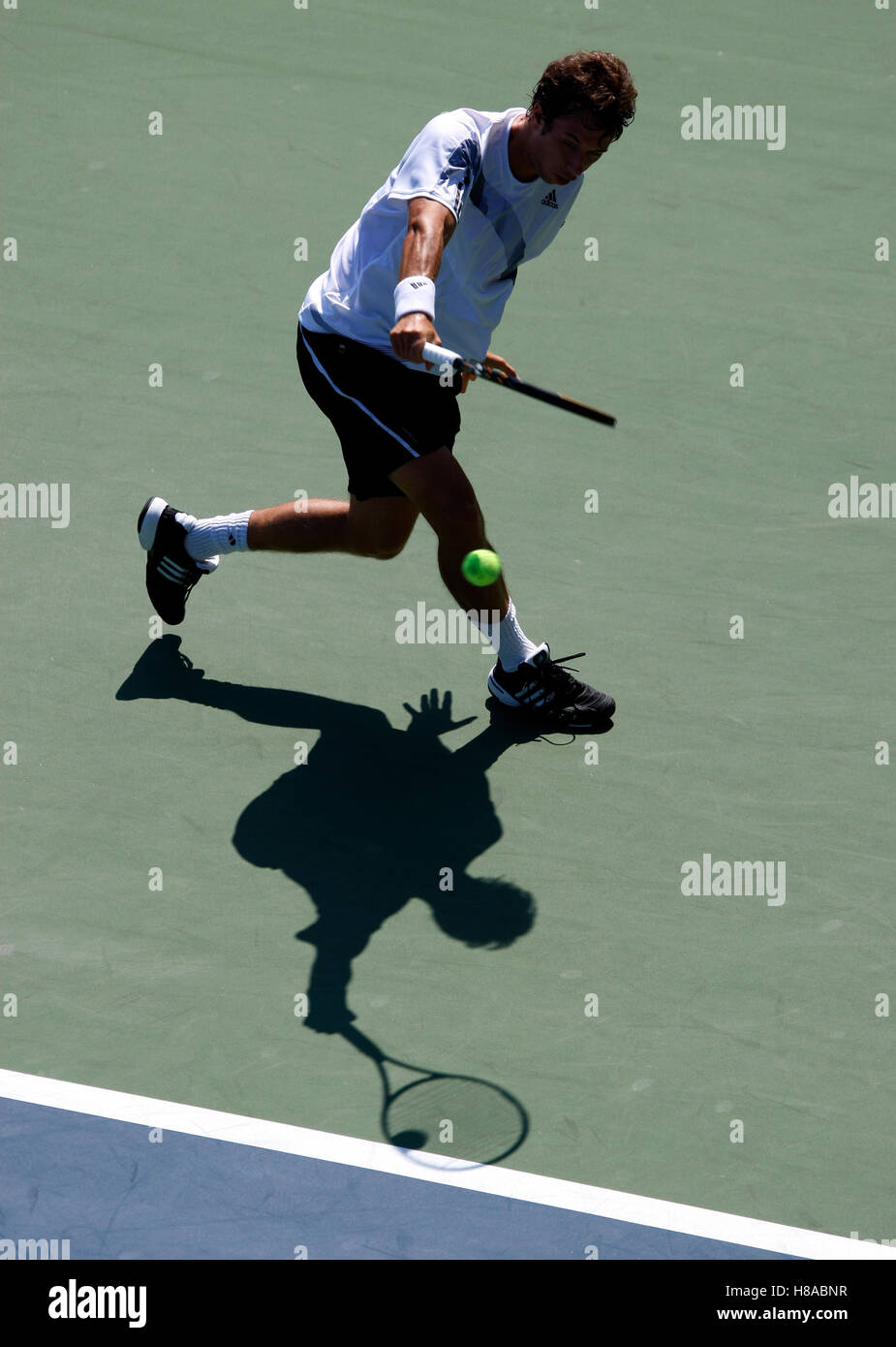 Philipp Kohlschreiber, Deutschland, Schatten, US Open 2009, Grand-Slam-Turnier, USTA Billie Jean King National Tennis Center Stockfoto