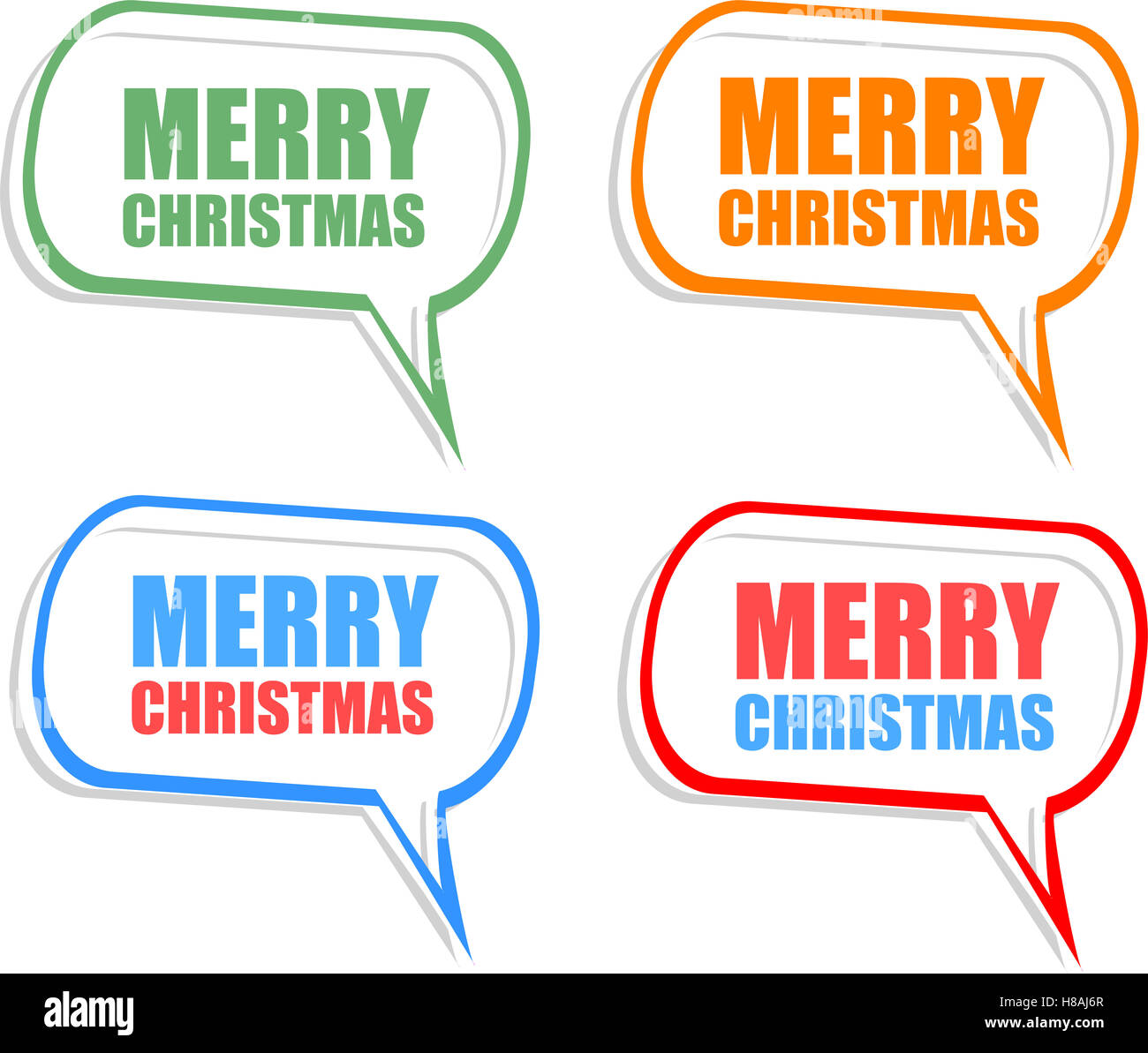 Frohe Weihnachten - einzigartige Weihnachts-Design-Elemente. Tolles Design-Element für Glückwunschkarten, Banner und Flyer. Stockfoto