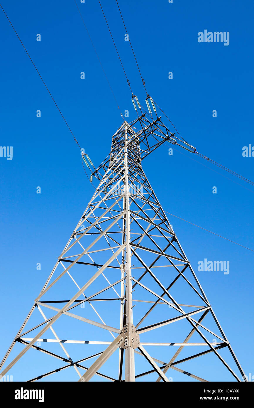 Strom-Übertragungsnetz Stockfoto