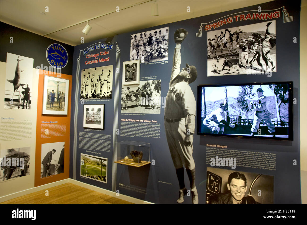 Zu den Chicago Cubs Spring Training Baseball auf Catalina Island Museum anzeigen Stockfoto