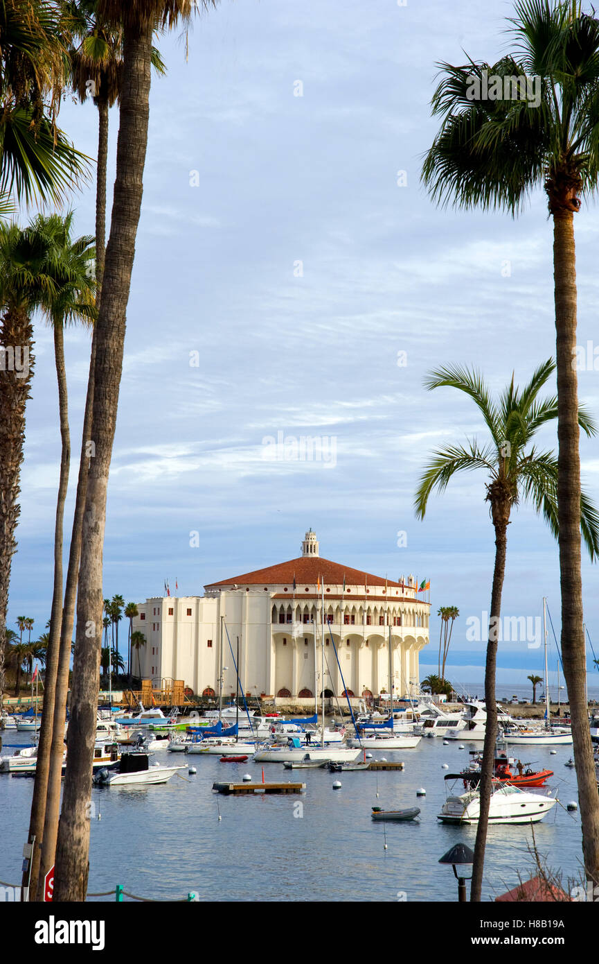 Die Avalon Ballroom / Casino auf Catalina Island vor der Küste von Süd-Kalifornien Stockfoto