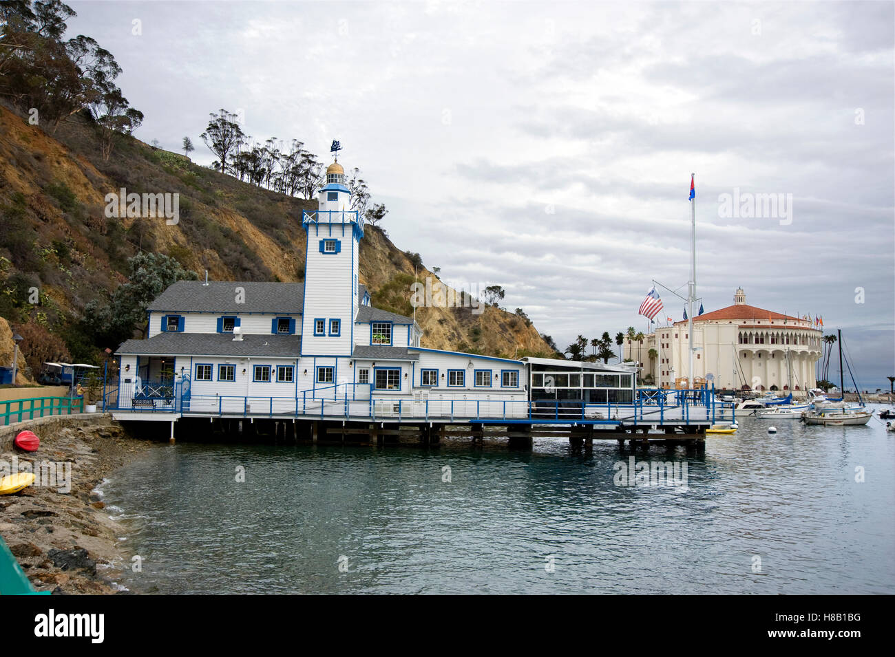 Catalina-Yacht Club und Casino / Festsaal in Avalon, Kalifornien Stockfoto