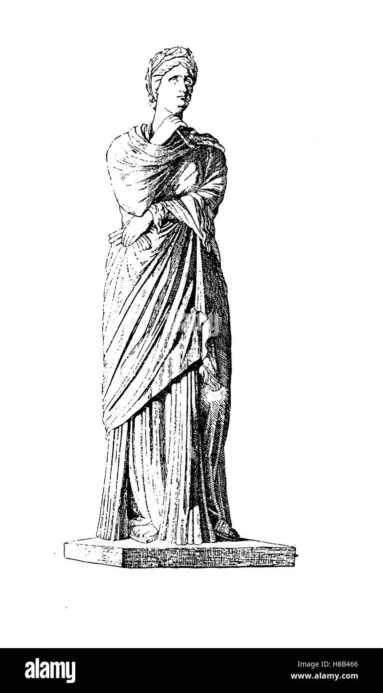 Rom, Julia, Tochter des Kaisers Augustus, mit Stola und Palla, Geschichte der Mode, Kostüm-Geschichte Stockfoto