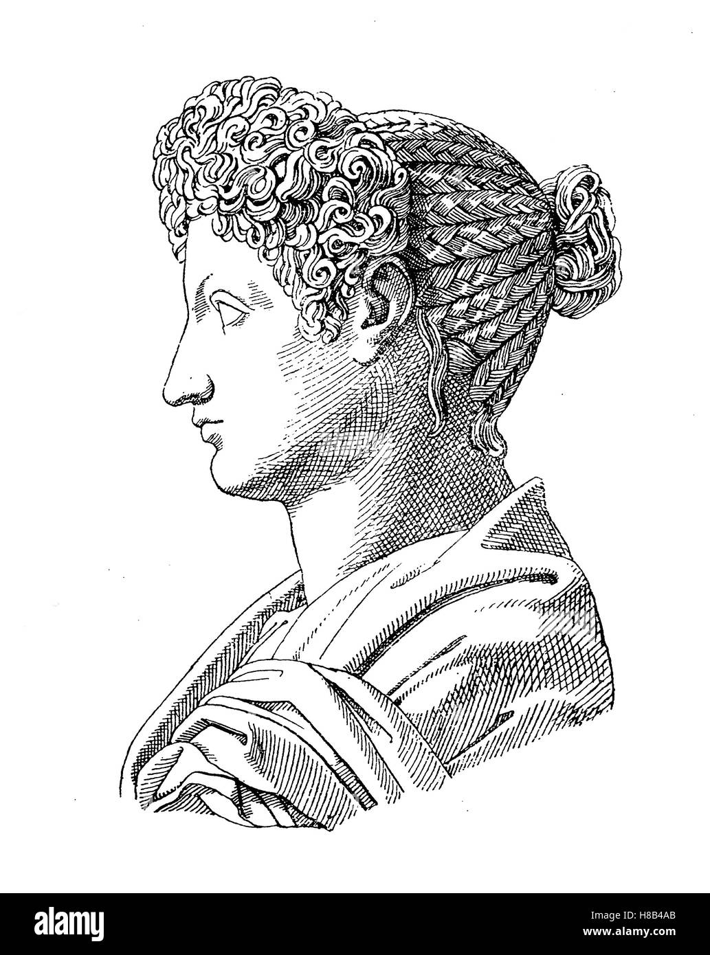 Julia, Tochter des Roman Emperor Titus, Geschichte der Mode, Kostüm-Geschichte Stockfoto