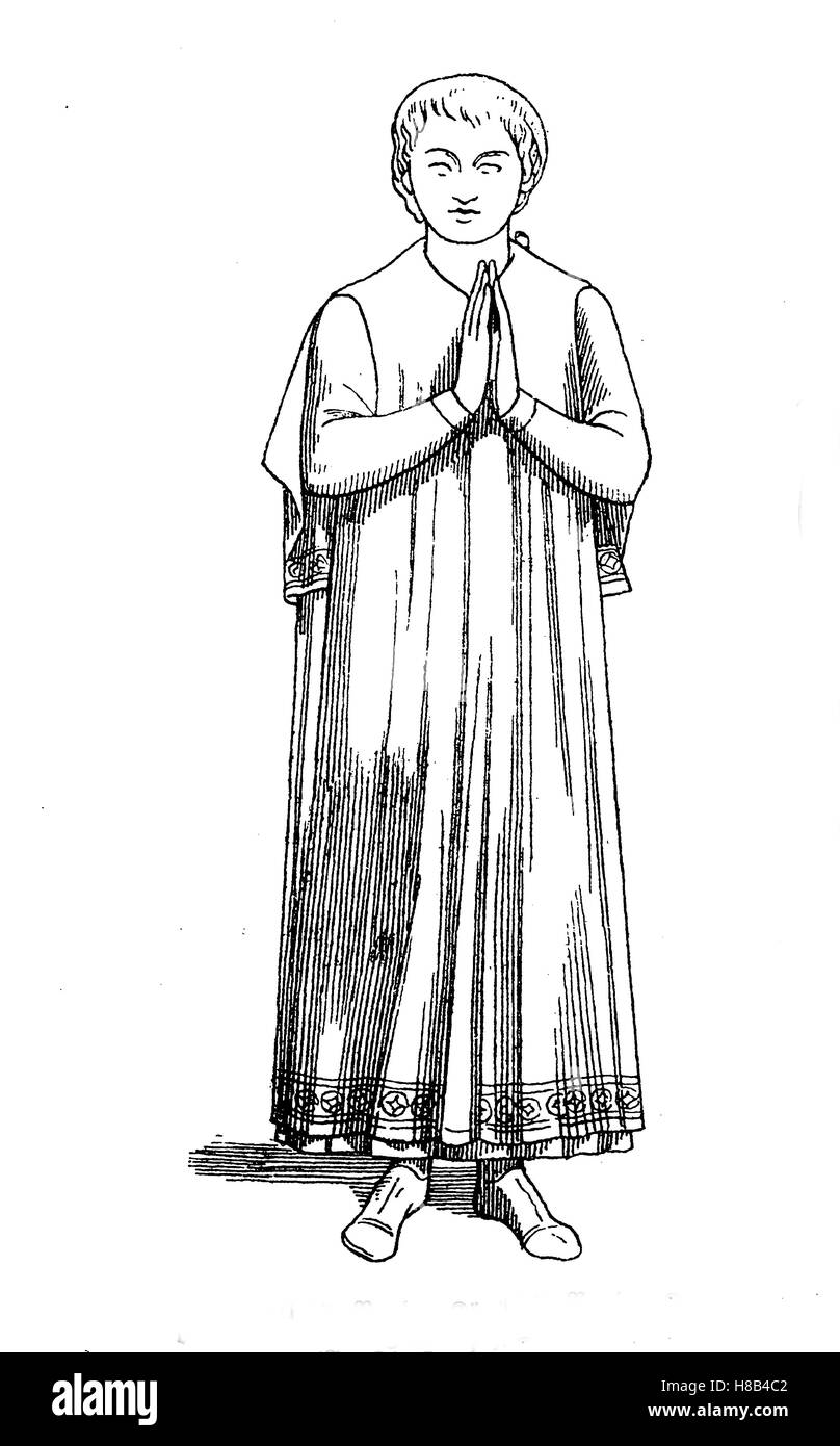 Philipp, Bruder von König Louis dem Heiligen von Frankreich, 1200, Geschichte der Mode, Kostüm-Geschichte Stockfoto