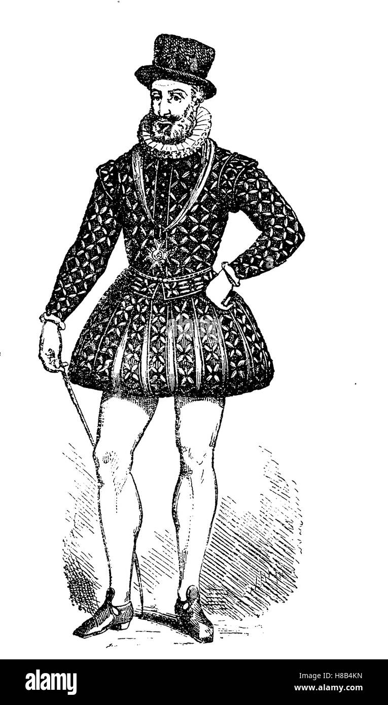 Heinrich IV. von Frankreich, Geschichte der Mode, Kostüm-Geschichte Stockfoto