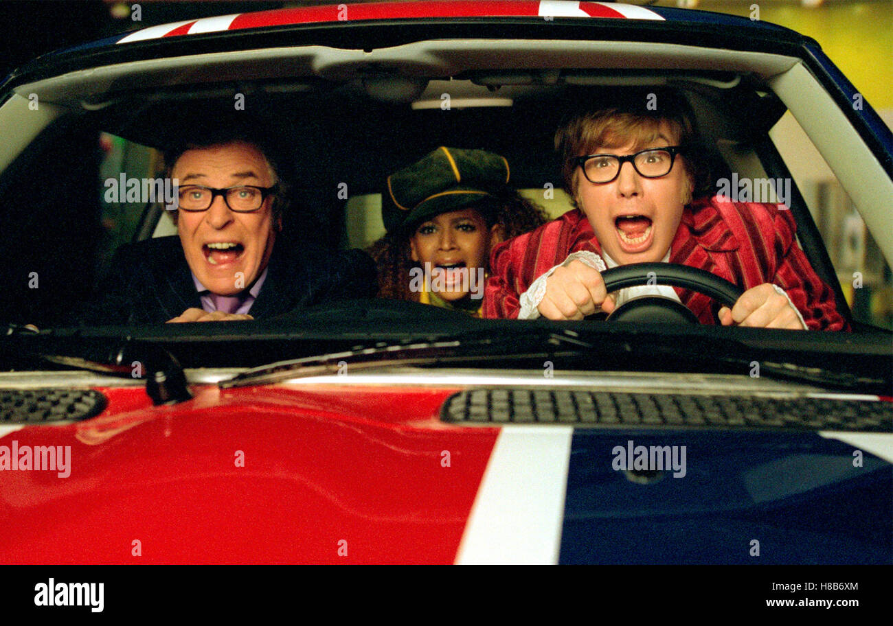 Austin Powers in Goldständer, (AUSTIN POWERS IN GOLDMEMBER) USA 2002, Regie: Jay Roach, MICHAEL CAINE, BEYONCE KNOWLES, MIKE MYERS, Stichwort: Auto, Steuer, Lenkrad, ähnl Stockfoto