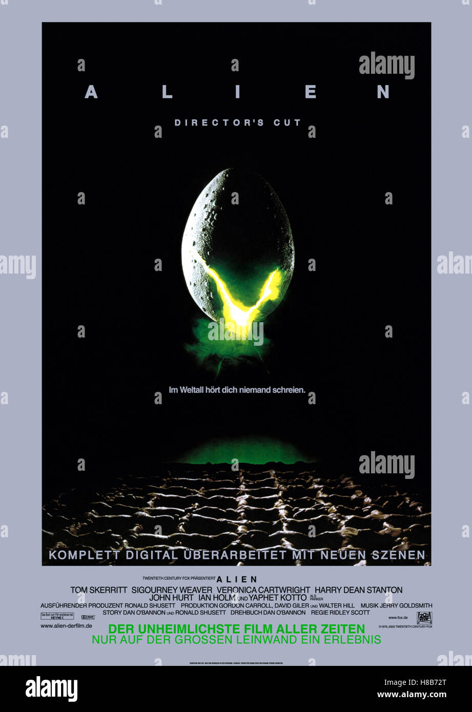 Alien - Director s Cut, (ALIEN - DIRECTOR S CUT) GB 2003, Regie: Ridley Scott, Schlüssel: Plakat Stockfoto