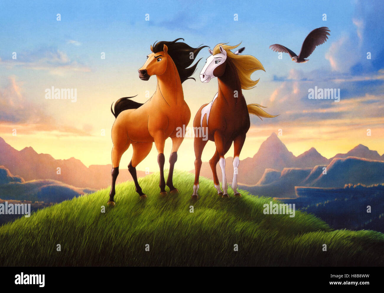 Spirit - Der Wilde Mustang (SPIRIT: STALLION OF THE CIMARRON) USA 2002, Regie: Kelly Asburty, Lorna Cook, Schlüssel: Animation, Zeichentrick, Pferdesport Stockfoto