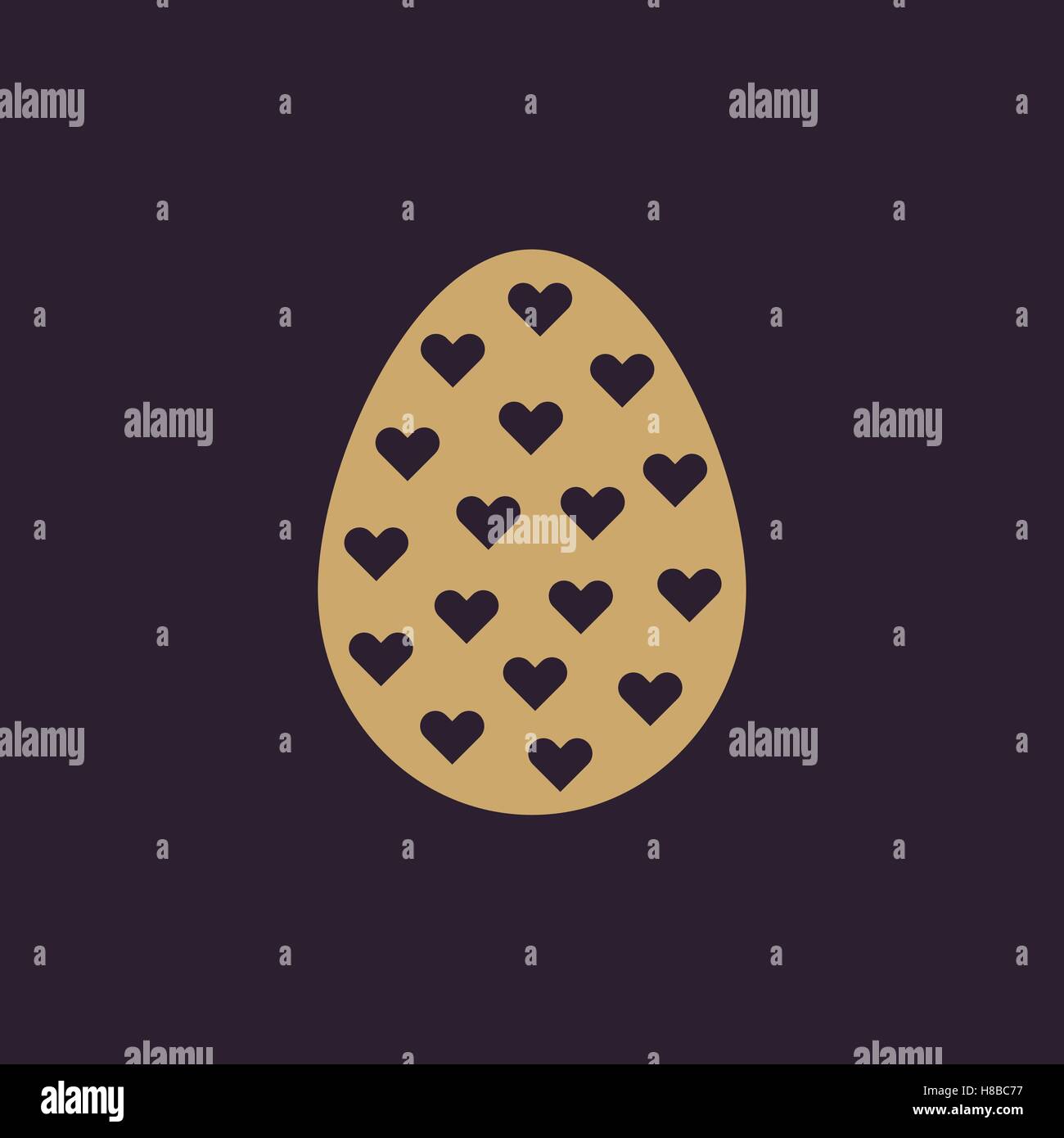 Das EiSymbol. Ostern, EiSymbol. UI. . Logo. Zeichen flaches Design