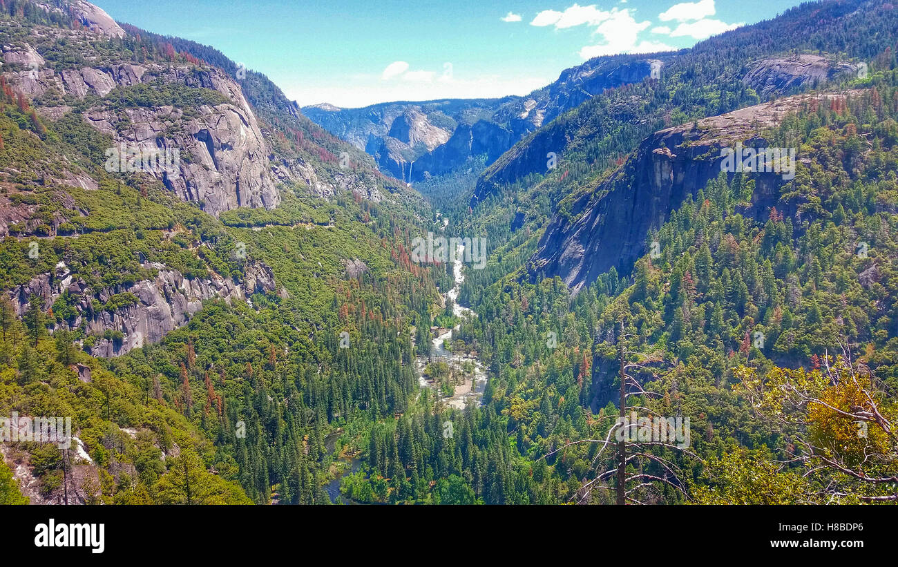 Talblick, Yosemite-Nationalpark Stockfoto