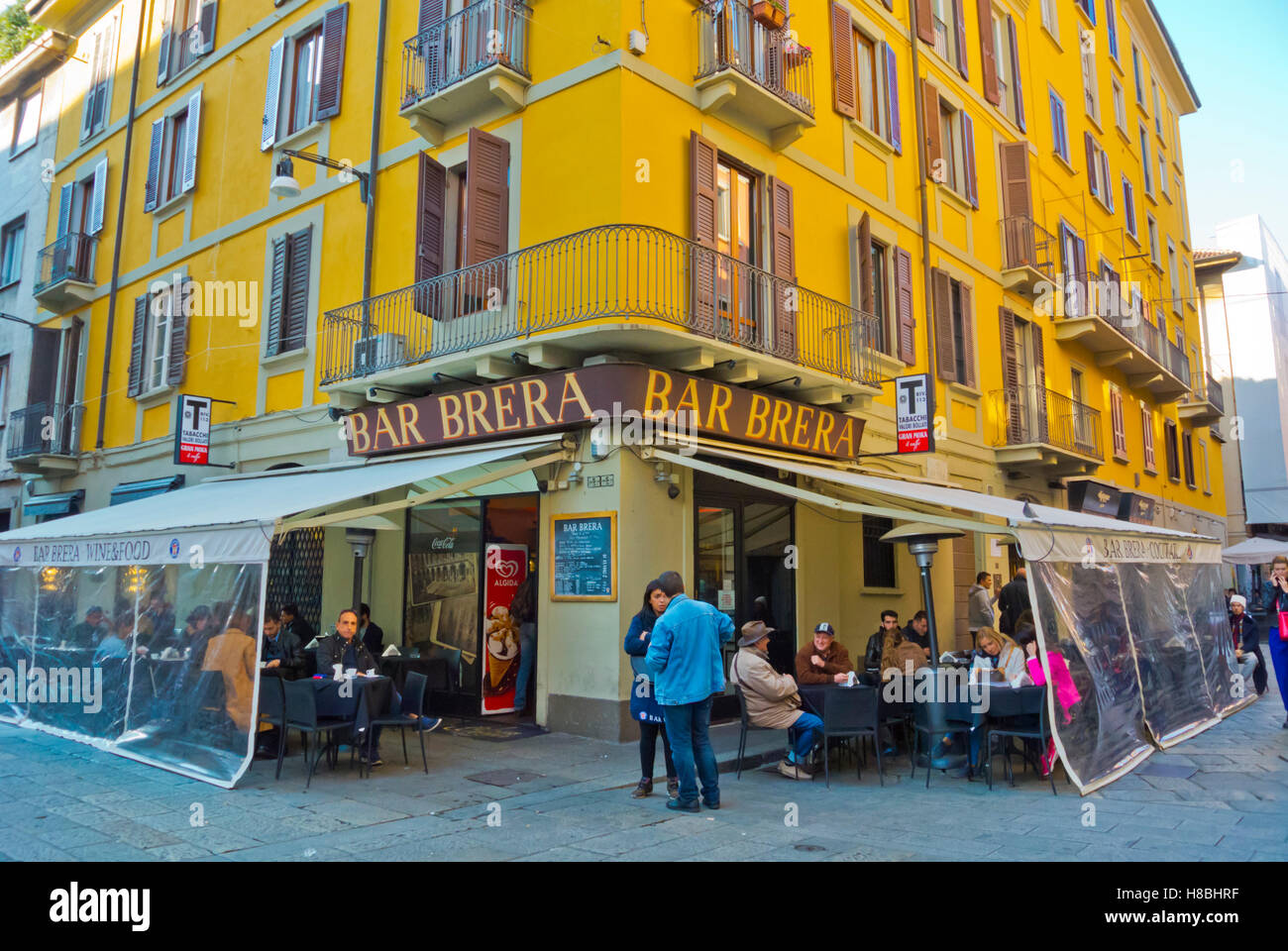 Bar Brera, Via Brera Brera Viertel, Mailand, Lombardei, Italien Stockfoto