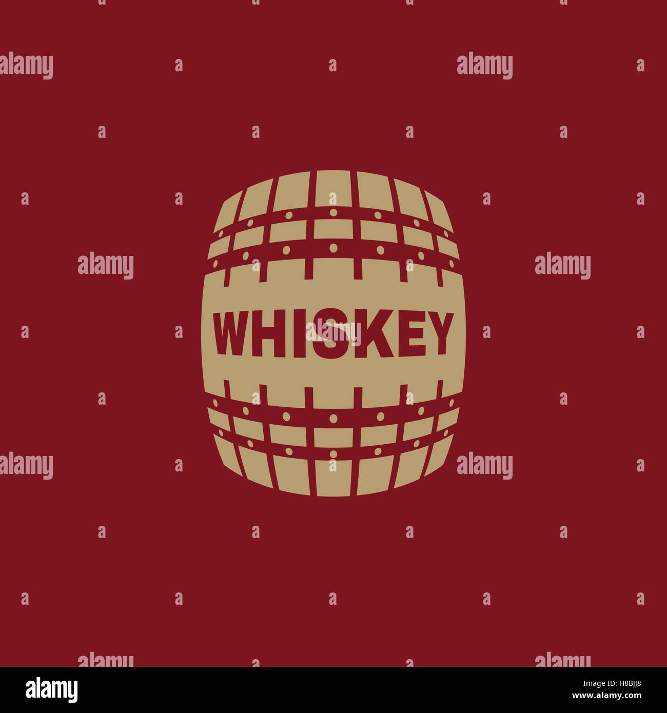 Das Whisky-Symbol. Fass und Keg, Alkohol, Whisky-Symbol. UI. Web. Logo. Zeichen. Flaches Design. Ca. Stock Vektor Stock Vektor