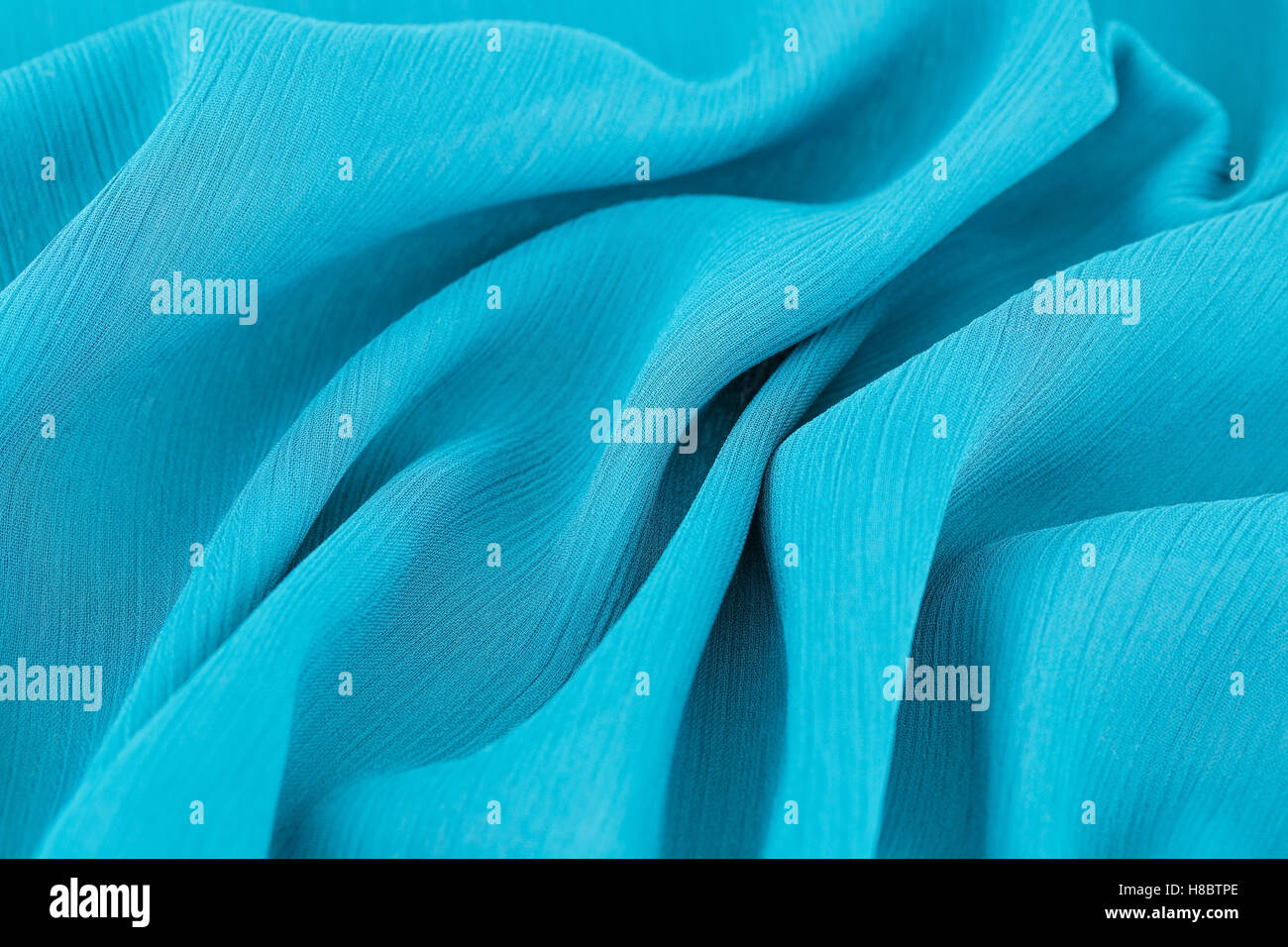 Blauen Stoff als Hintergrund. Stockfoto