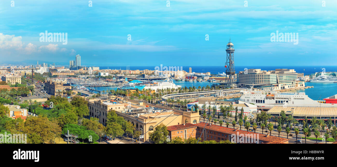 Aerial Panorama von Barcelona Stockfoto