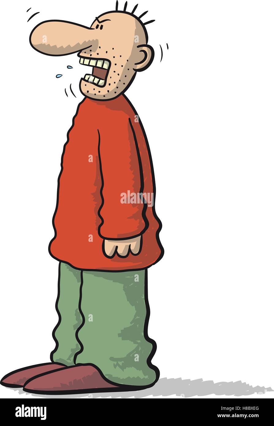 Charakter, der schreit Stock Vektor