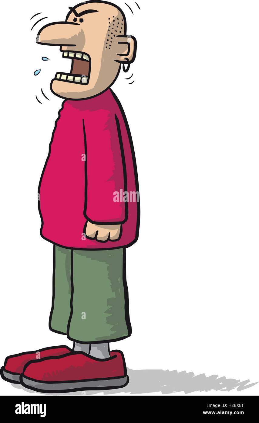 Charakter, der schreit Stock Vektor