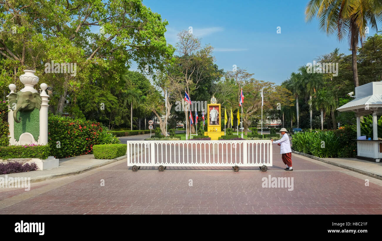 Die historische Eisenbahn-Hotel in Hua Hin Thailand derzeit bekannt als Centara Grand Beach Resort & Villen Stockfoto
