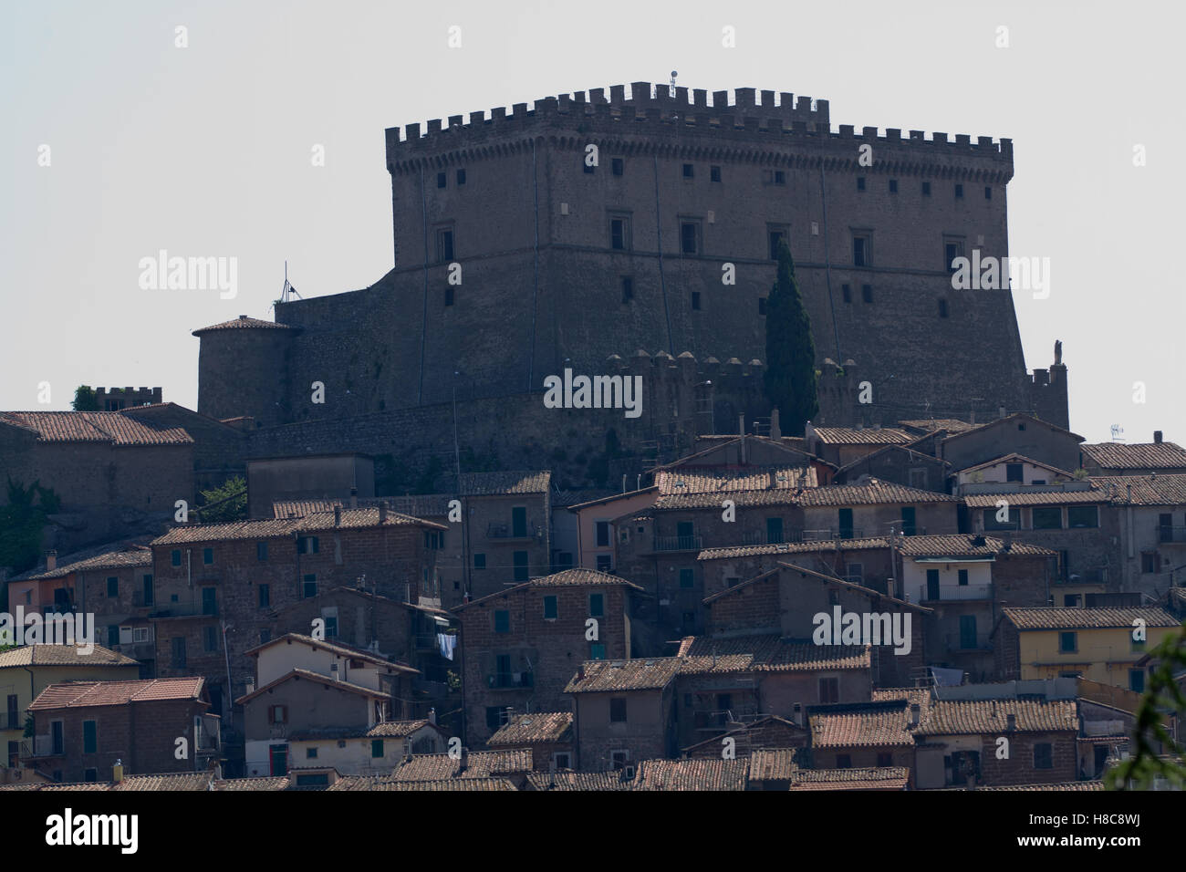 Soriano nel Cimino Burg gehörte der Familie Orsini Stockfoto