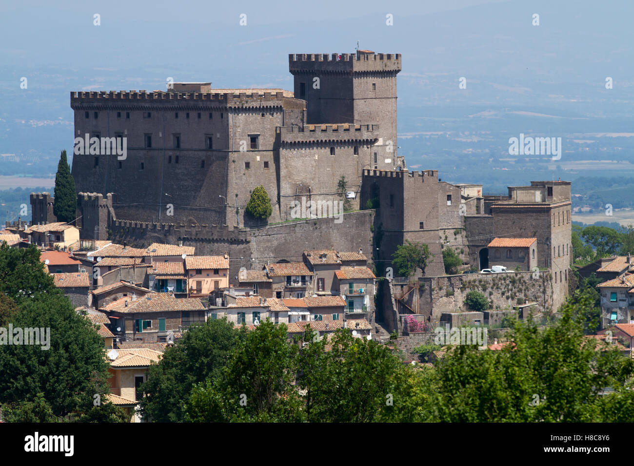 Soriano nel Cimino Burg gehörte der Familie Orsini Stockfoto