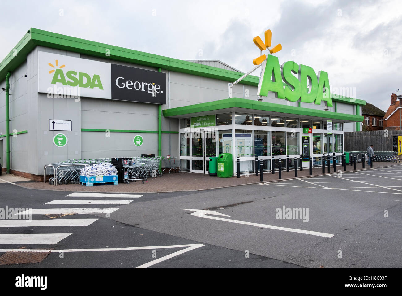 ASDA Supermarkt, Gillingham Dorset UK Stockfoto